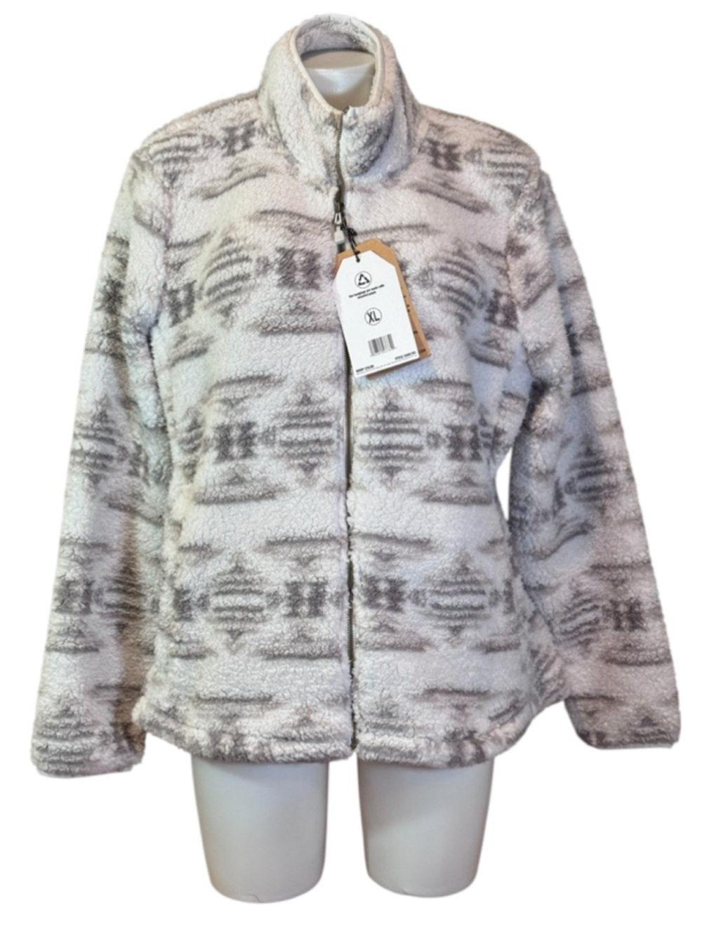 Women's Avalanche Fleece Jacket XL White Gray